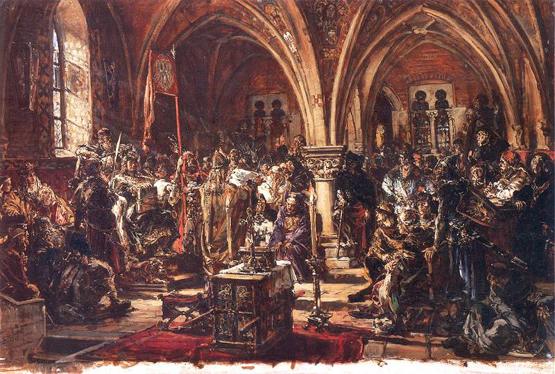 The First Sejm in leczyca. Recording of laws. A.D. 1182.